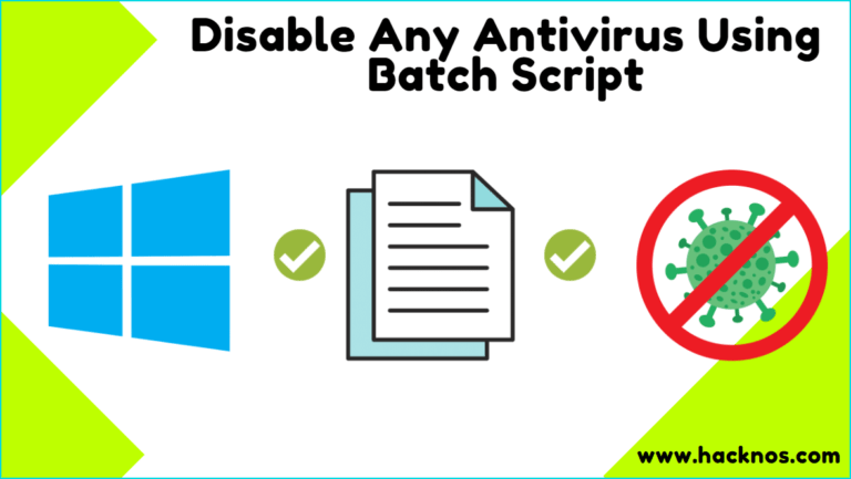 Disable Any Antivirus Using Batch Script