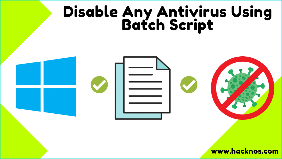 Disable Antivirus using batch script