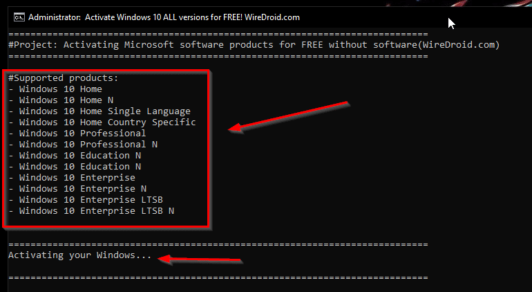 Free Activate Windows 10 Using Batch File Windows 10 Product Key Free