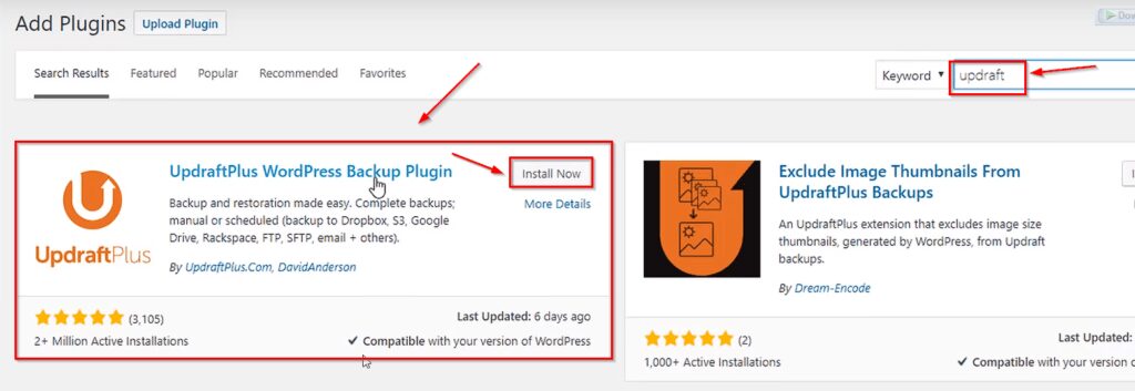 Backup WordPress Site
