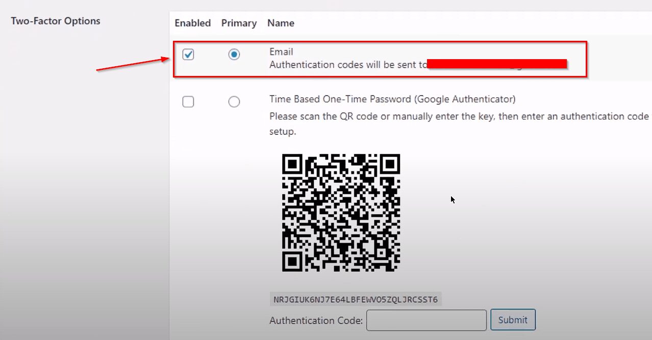 WordPress 2 Factor Authentication