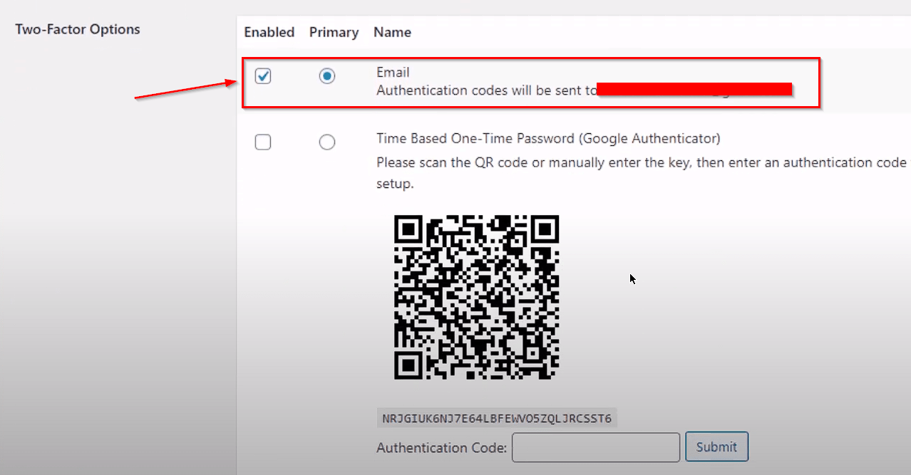 WordPress 2 Factor Authentication