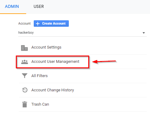 Add User to Google Analytics