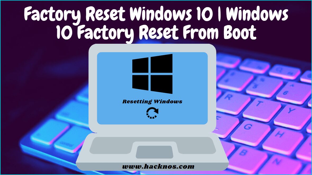 factory reset windows 10