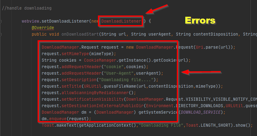 Enable Download Button In Webview Android App
