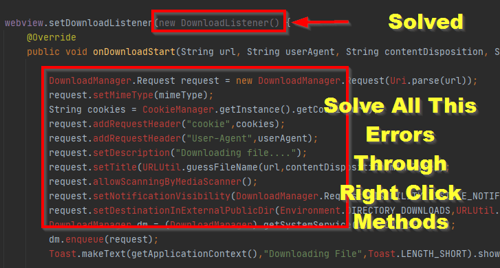 Enable Download Button In Webview Android App