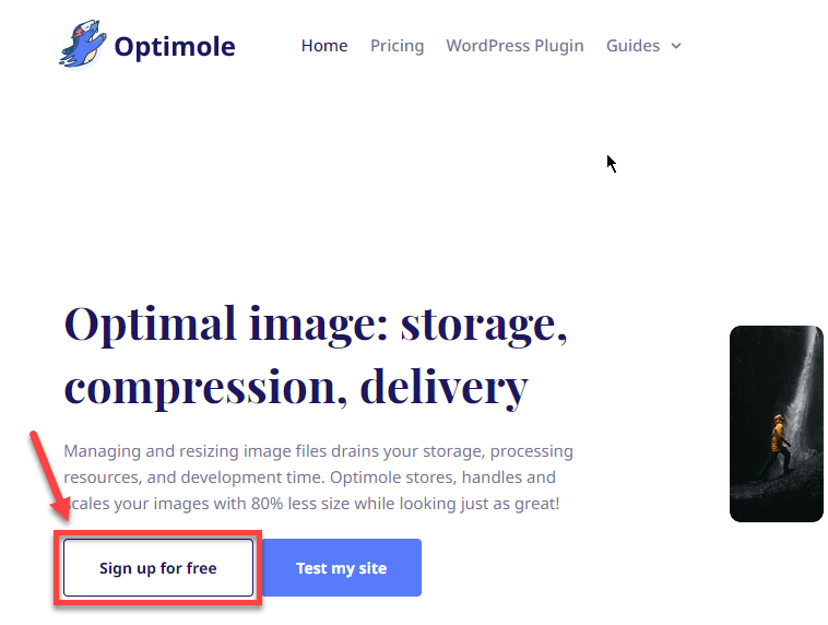Create Optimole Account Free