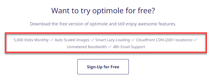 Create Optimole Account Free