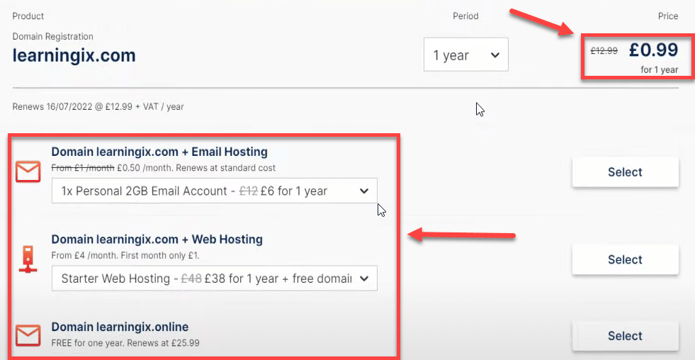 cheapest domain registration