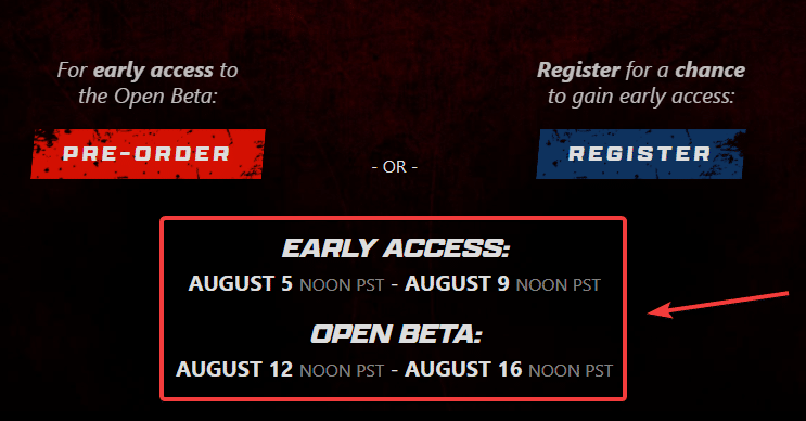 back 4 blood open beta early access