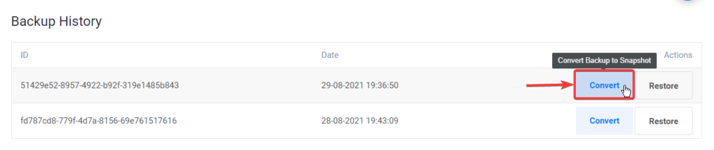 Create Backup Vultr Cloud Hosting