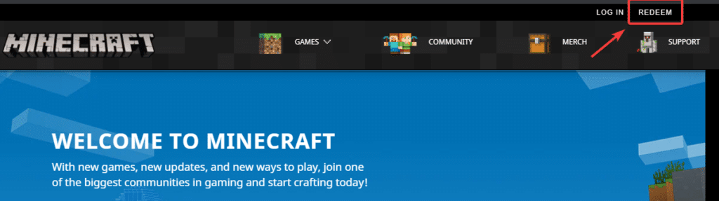 Redeem Minecraft Game Using Redeem Code