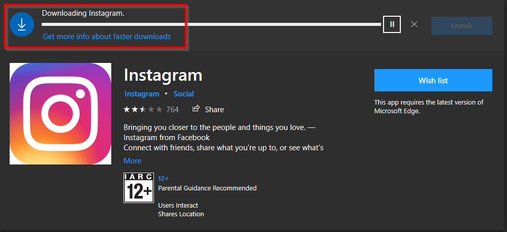 Instagram Download For PC