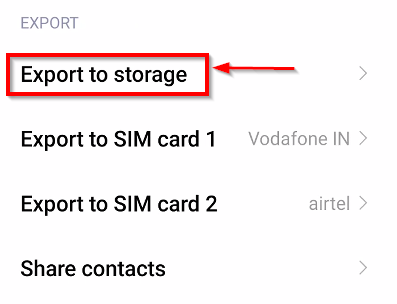 My Contacts Backup On Google