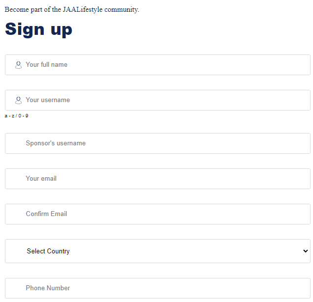 Jaa lifestyle login registration how to login to jaa lifestyle 