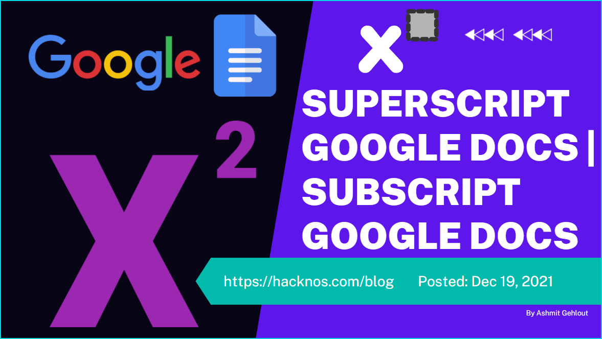 how to make a superscript on google docs