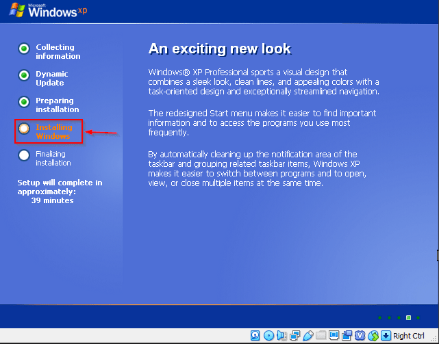 Install Windows XP In VirtualBox.